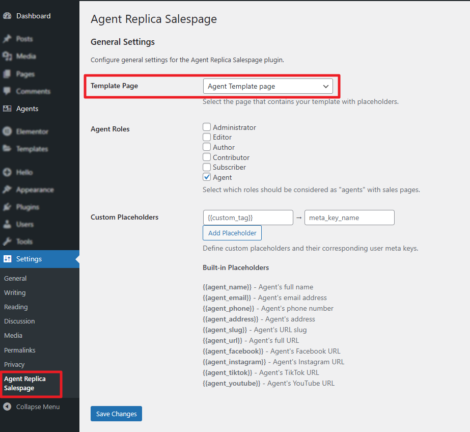 Admin Settings - General